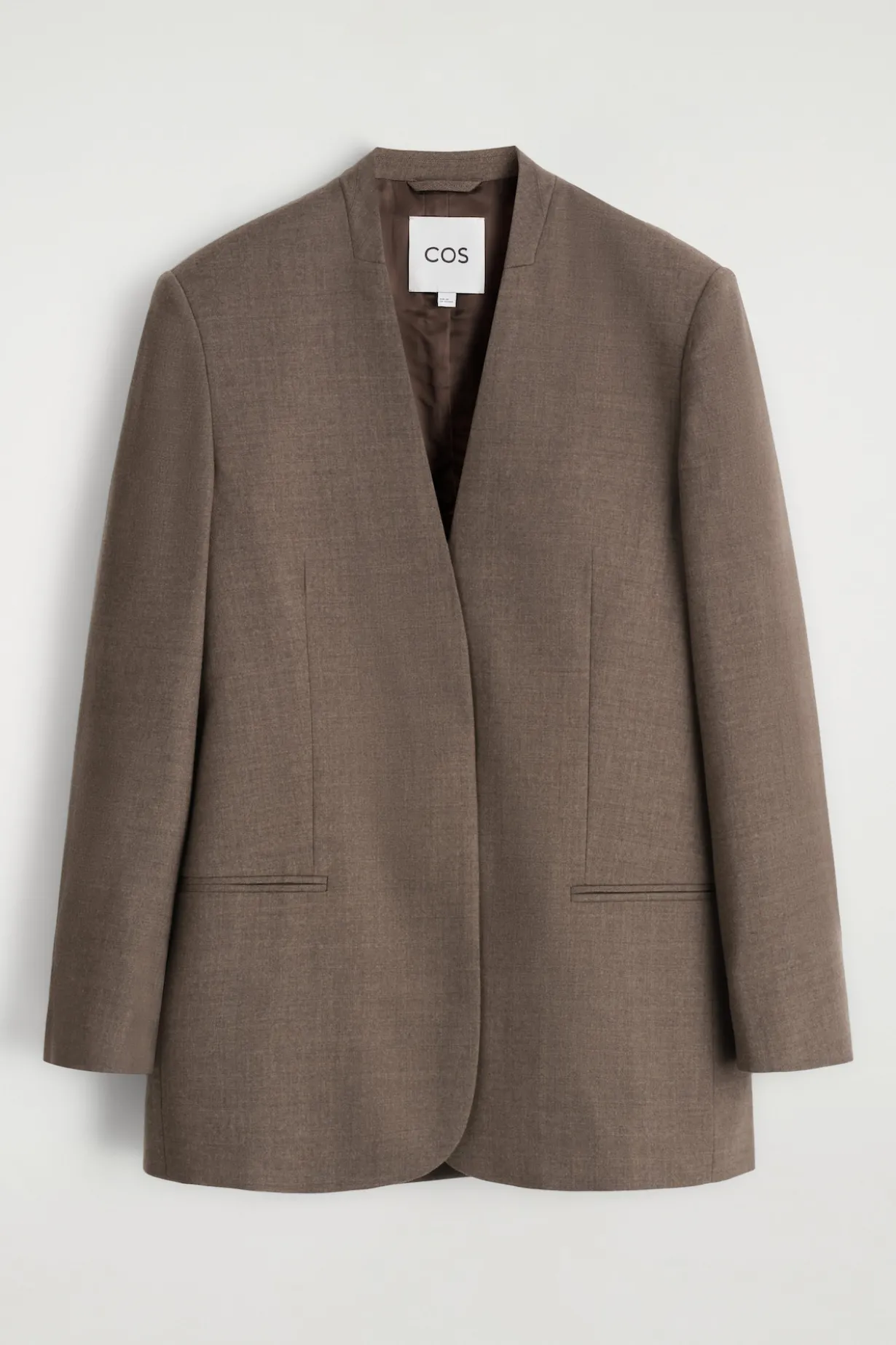 KRAGENLOSER BLAZER AUS WOLL-MIX