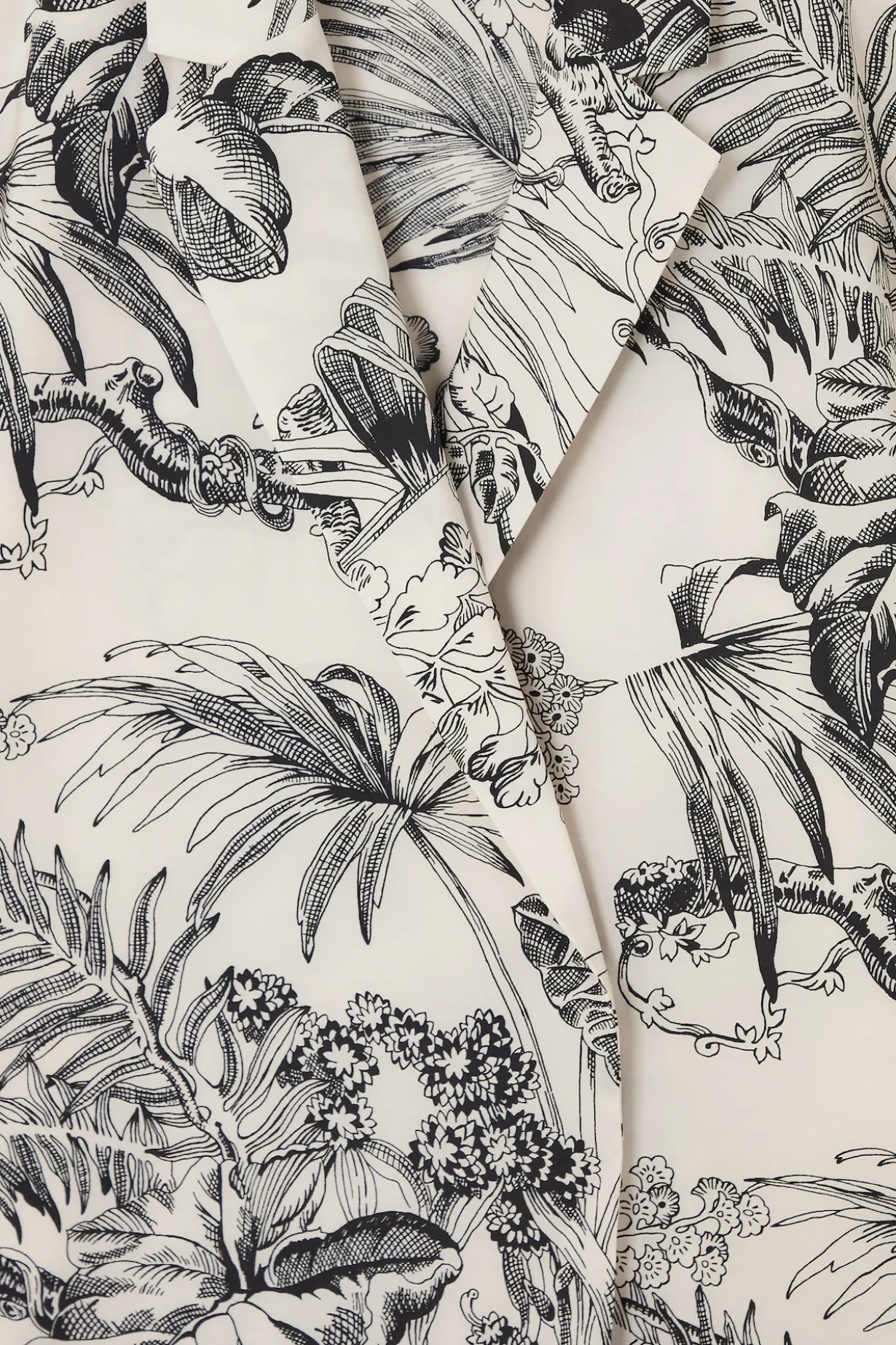 KURZARM-BLAZER MIT BOTANISCHEM PRINT