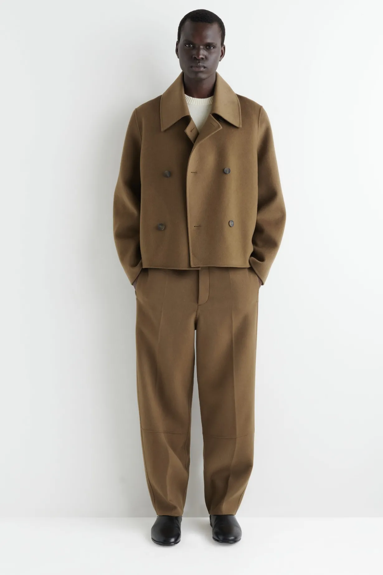 KURZE CABANJACKE AUS DOUBLEFACE-WOLLE