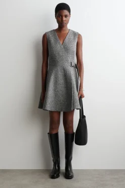 KURZES WICKELKLEID AUS TWEED
