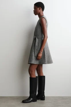 KURZES WICKELKLEID AUS TWEED