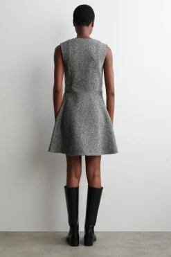 KURZES WICKELKLEID AUS TWEED