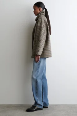 KURZJACKE AUS DOUBLEFACE-WOLLE MIT SCHAL