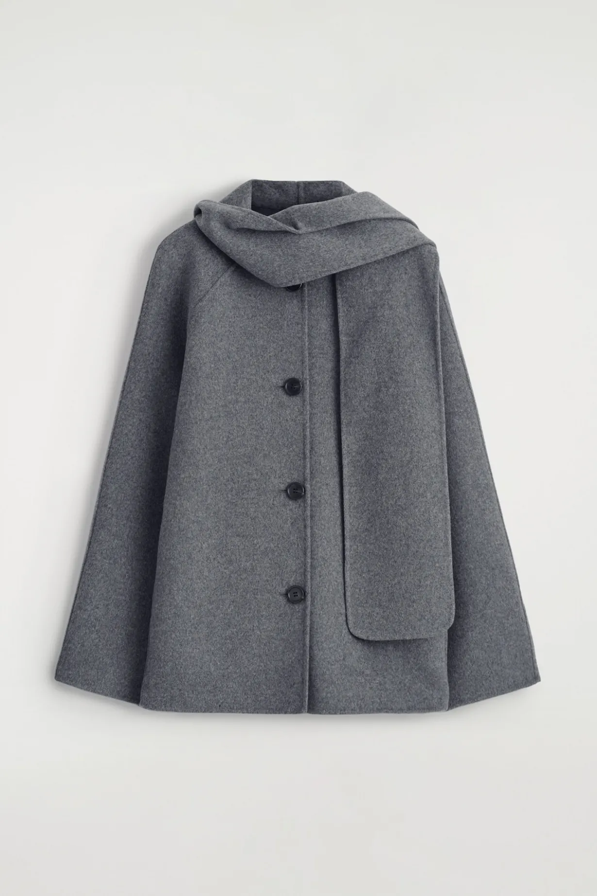 KURZJACKE AUS DOUBLEFACE-WOLLE MIT SCHAL