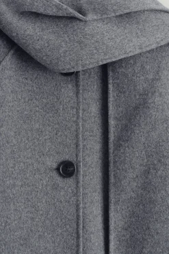 KURZJACKE AUS DOUBLEFACE-WOLLE MIT SCHAL