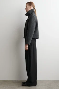 KURZJACKE AUS GEKOCHTEM WOLL-MIX