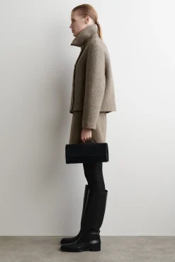 KURZJACKE AUS GEKOCHTEM WOLL-MIX
