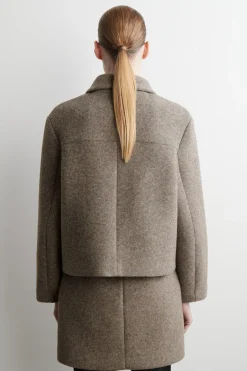 KURZJACKE AUS GEKOCHTEM WOLL-MIX