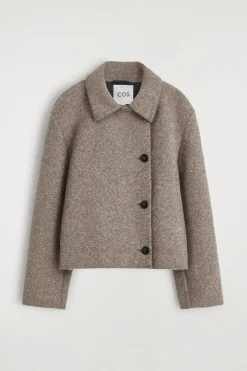 KURZJACKE AUS GEKOCHTEM WOLL-MIX