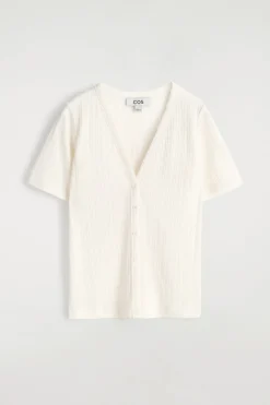 KURZÄRMLIGE STRICKJACKE AUS POINTELLE-STRICK