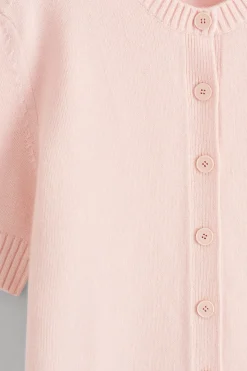 KURZÄRMLIGE STRICKJACKE AUS MERINOWOLLE