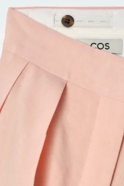 LANGE SHORTS AUS LEINEN MIT FALTEN