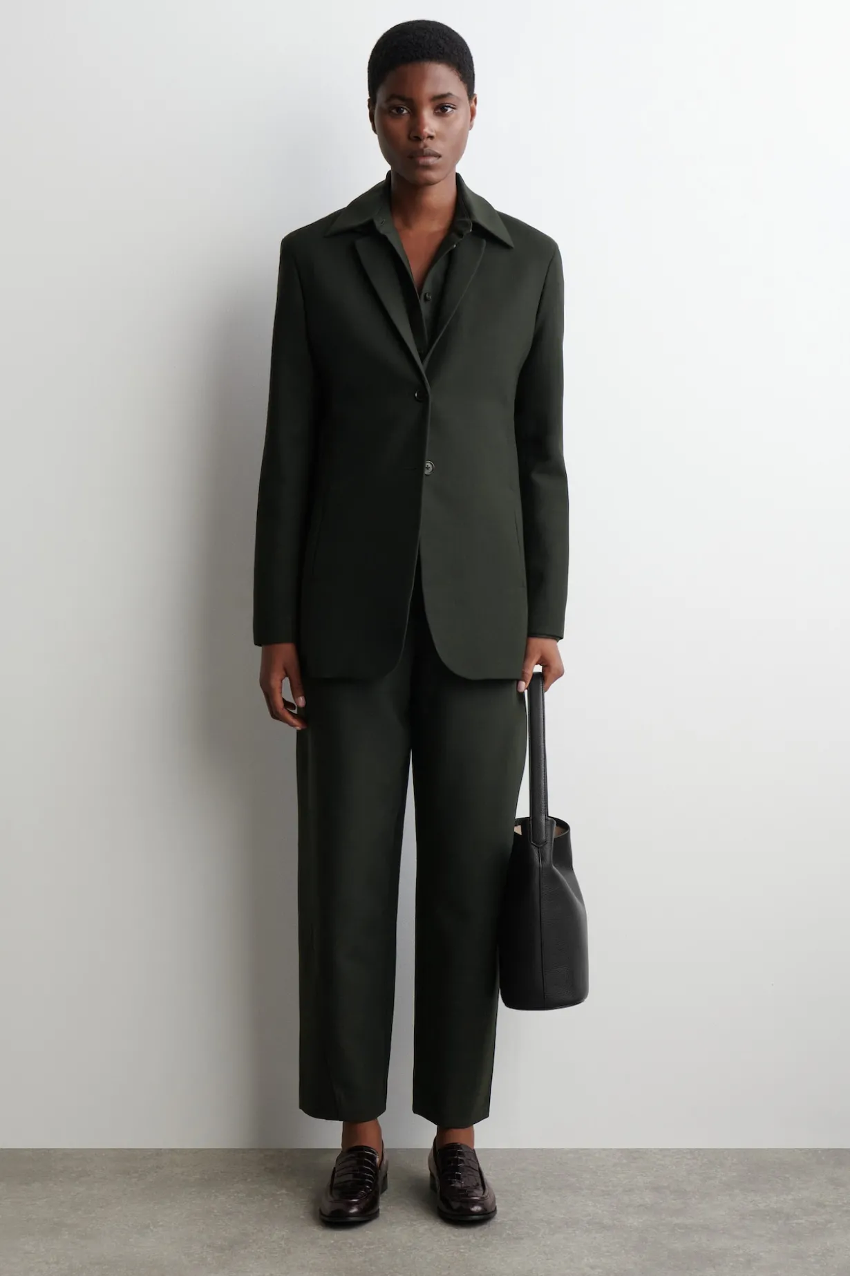 LANGER BLAZER AUS WOLL-MIX