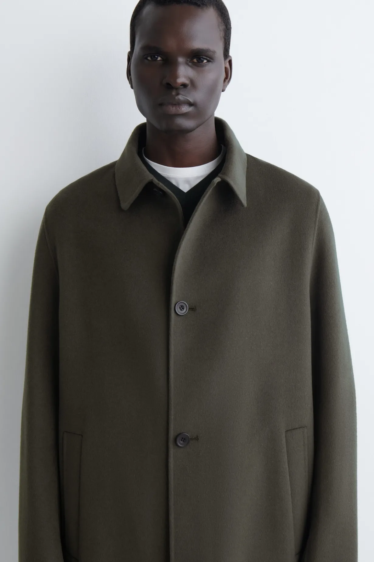 LANGER CAR COAT AUS DOUBLEFACE-WOLLE