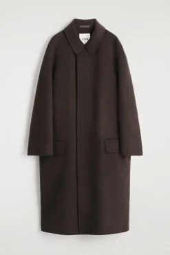 LANGER CAR COAT AUS DOUBLEFACE-WOLLE