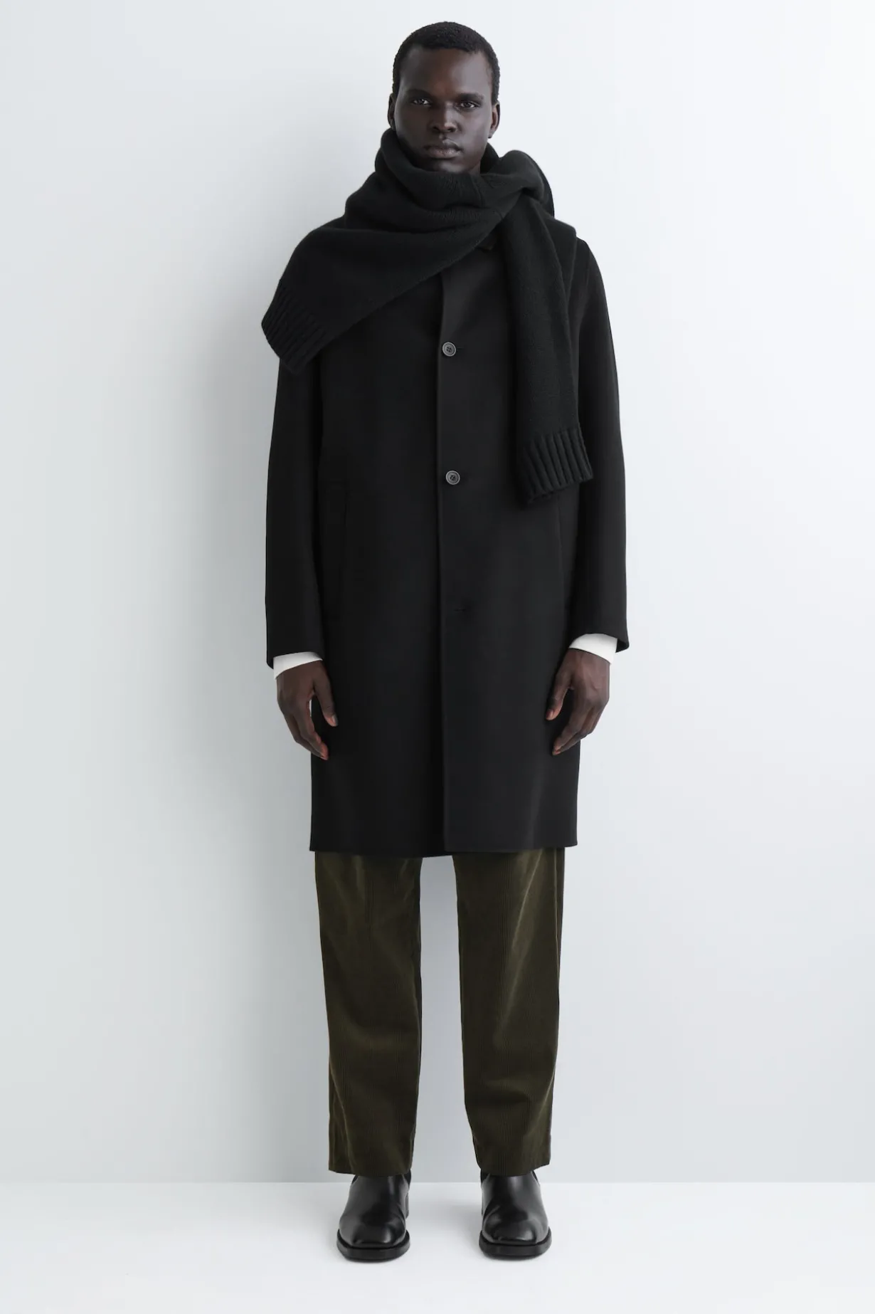 LANGER CAR COAT AUS DOUBLEFACE-WOLLE