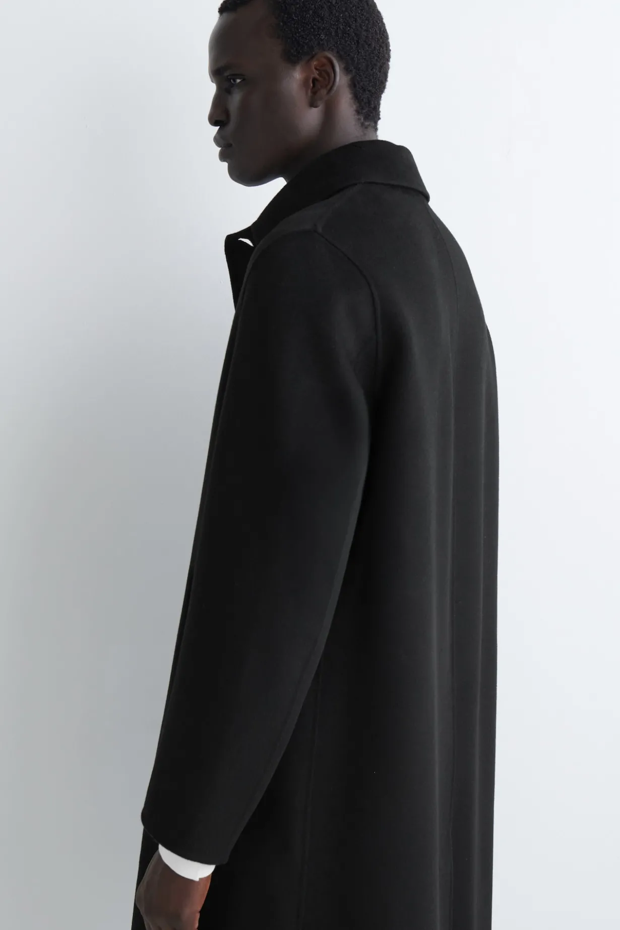 LANGER CAR COAT AUS DOUBLEFACE-WOLLE