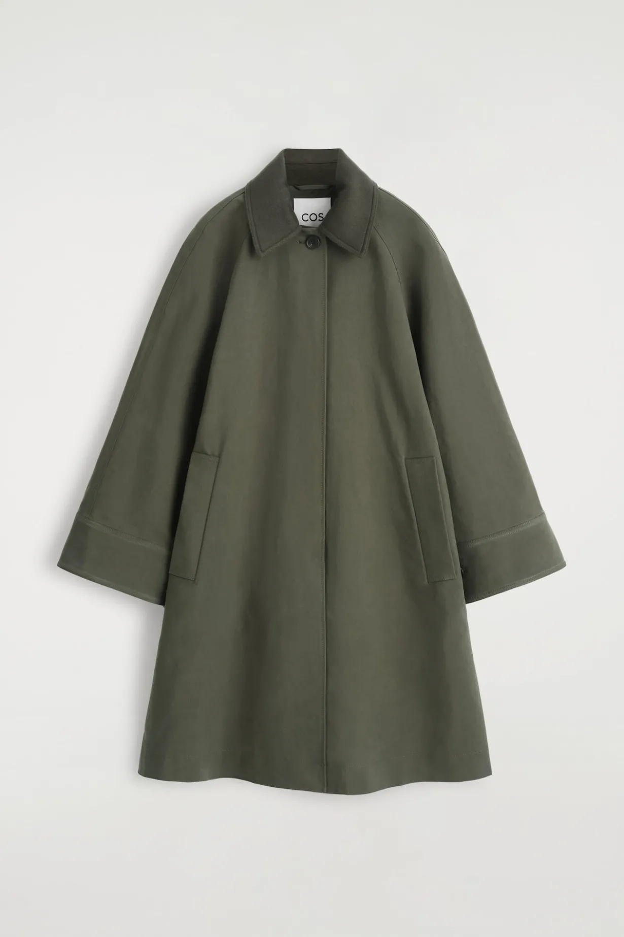 LANGER CAR COAT MIT WOLLEINSÄTZEN