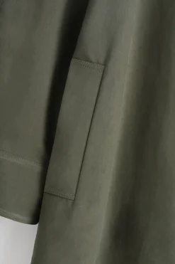 LANGER CAR COAT MIT WOLLEINSÄTZEN
