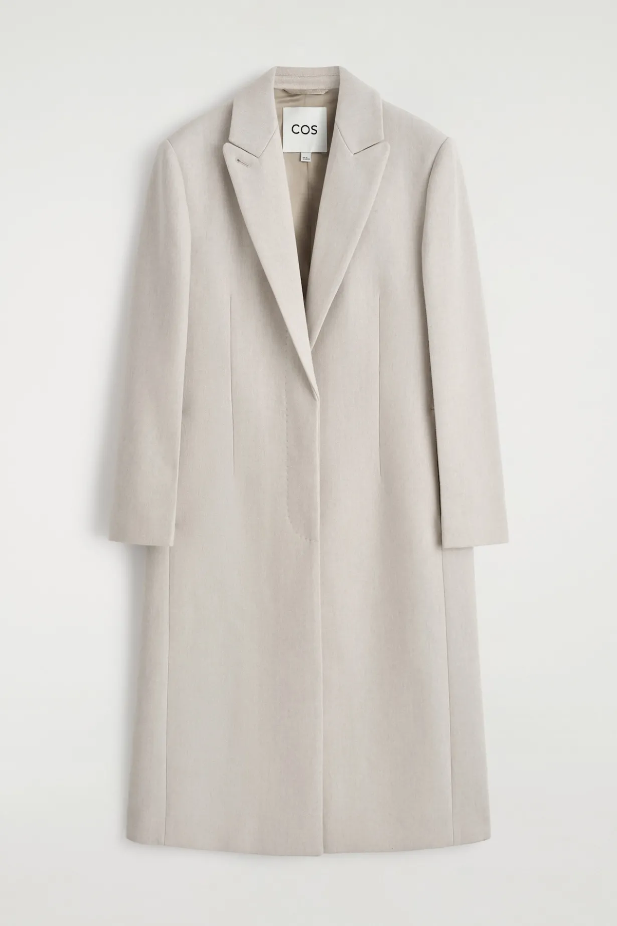 LANGER MANTEL AUS WOLL-TWILL
