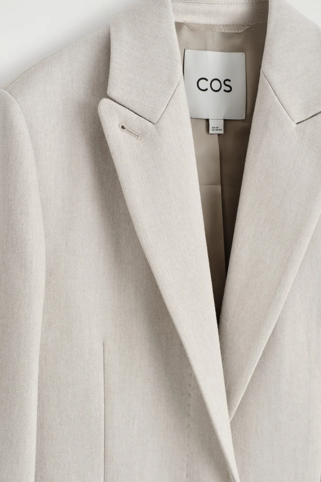 LANGER MANTEL AUS WOLL-TWILL