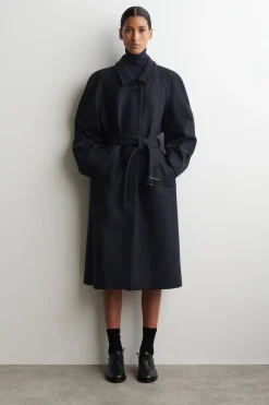 LANGER TRENCHCOAT AUS WOLL-MIX