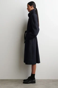 LANGER TRENCHCOAT AUS WOLL-MIX