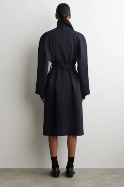 LANGER TRENCHCOAT AUS WOLL-MIX
