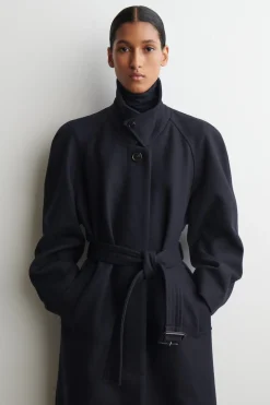 LANGER TRENCHCOAT AUS WOLL-MIX