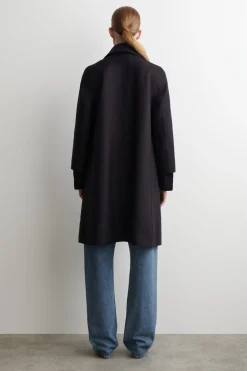 LANGER, VOLUMINÖSER CAR COAT AUS WOLLE