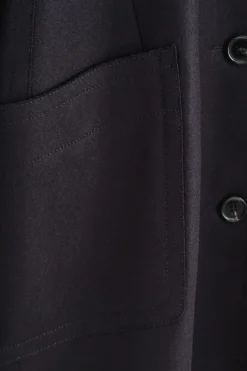 LANGER, VOLUMINÖSER CAR COAT AUS WOLLE