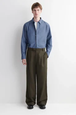 LANGÄRMLIGES HEMD AUS CHAMBRAY