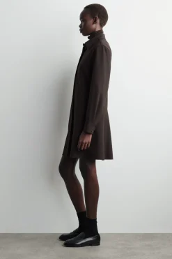LANGÄRMLIGES HEMDKLEID IN MINILÄNGE