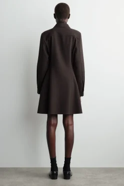 LANGÄRMLIGES HEMDKLEID IN MINILÄNGE
