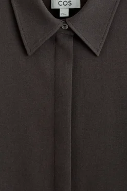LANGÄRMLIGES HEMDKLEID IN MINILÄNGE