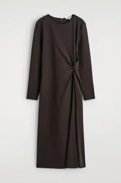 LANGÄRMLIGES KLEID MIT TWIST-DETAIL