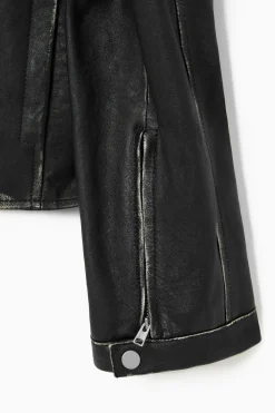 LEDERJACKE IM MOTOCROSS-STIL