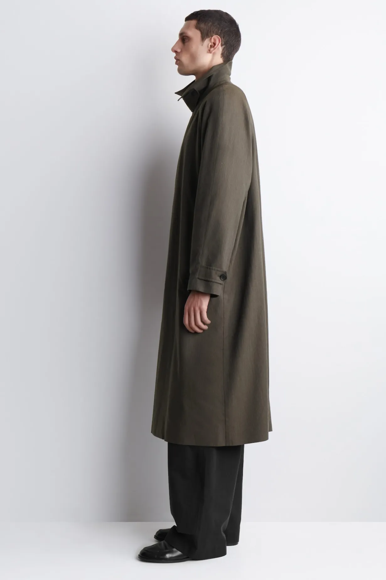 LEICHTER BAUMWOLL-TRENCHCOAT MIT FISCHGRÄTMUSTER