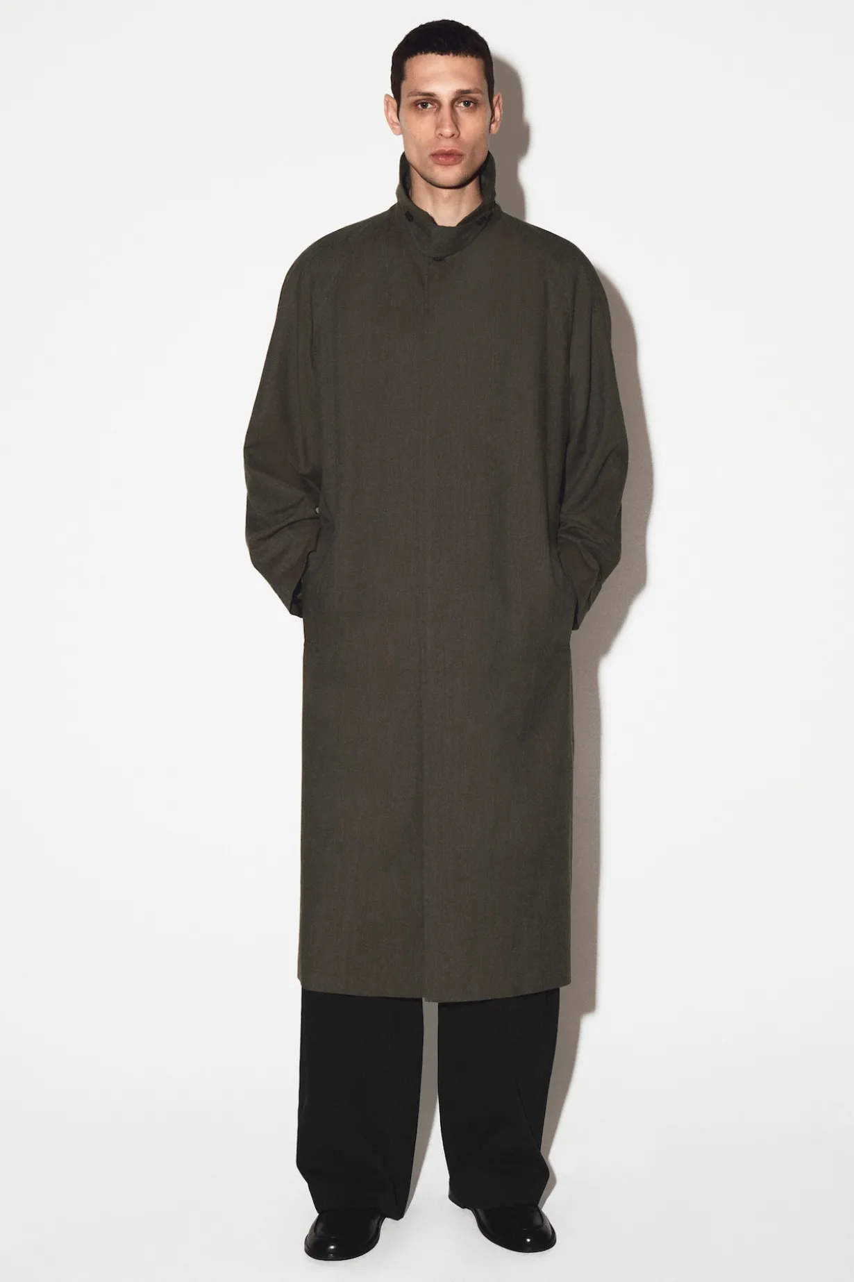 LEICHTER BAUMWOLL-TRENCHCOAT MIT FISCHGRÄTMUSTER
