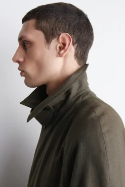 LEICHTER BAUMWOLL-TRENCHCOAT MIT FISCHGRÄTMUSTER