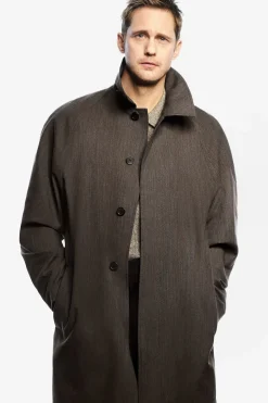 LEICHTER BAUMWOLL-TRENCHCOAT MIT FISCHGRÄTMUSTER