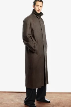 LEICHTER BAUMWOLL-TRENCHCOAT MIT FISCHGRÄTMUSTER