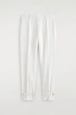 LEINENHOSE MIT GERADEM BEIN