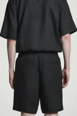 LEINENSHORTS MIT ELASTISCHEM BUND