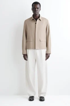 LOCKERE HEMDJACKE AUS BAUMWOLL-LEINEN-MIX