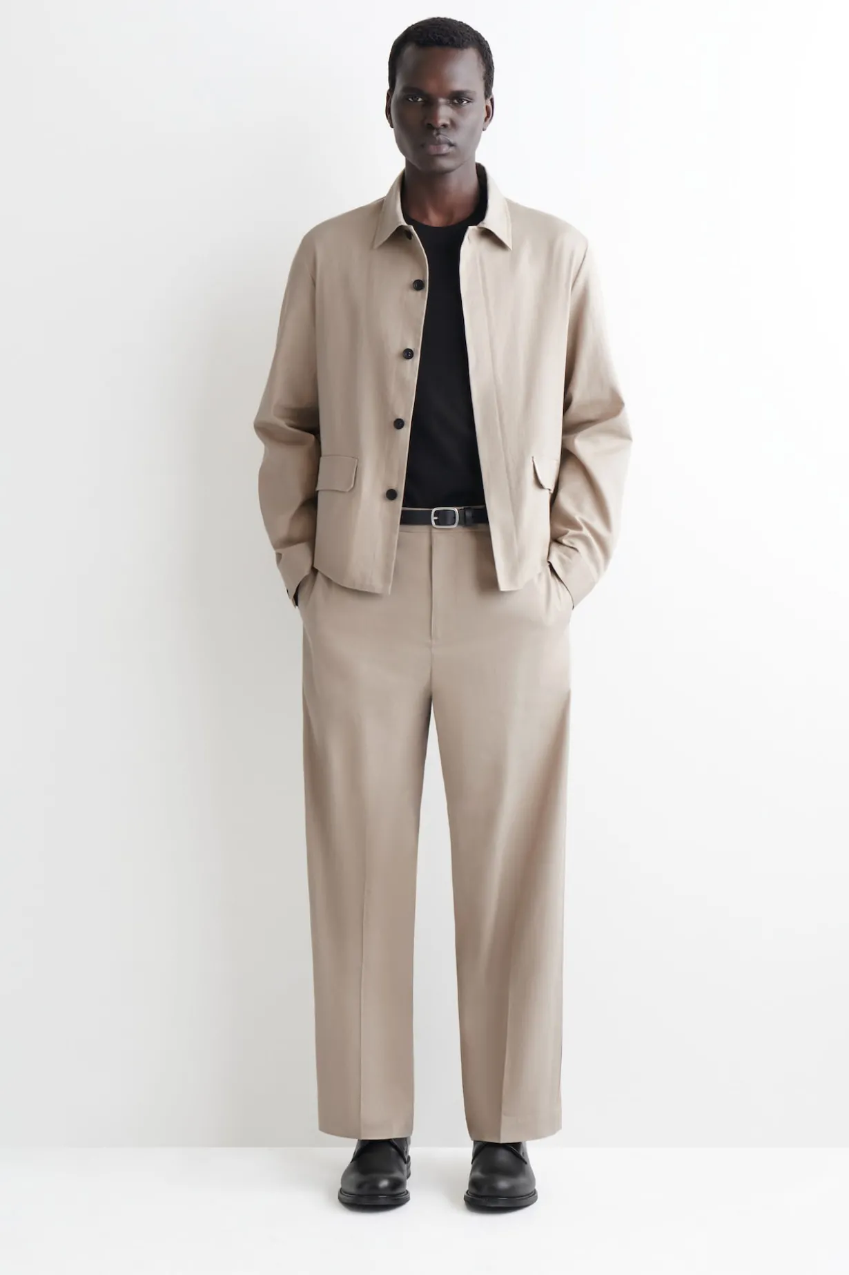 LOCKERE HEMDJACKE AUS BAUMWOLL-LEINEN-MIX