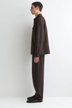 LOCKERE HEMDJACKE AUS GEKOCHTER WOLLE