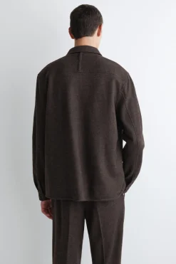 LOCKERE HEMDJACKE AUS GEKOCHTER WOLLE