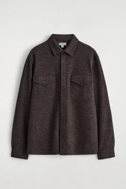LOCKERE HEMDJACKE AUS GEKOCHTER WOLLE