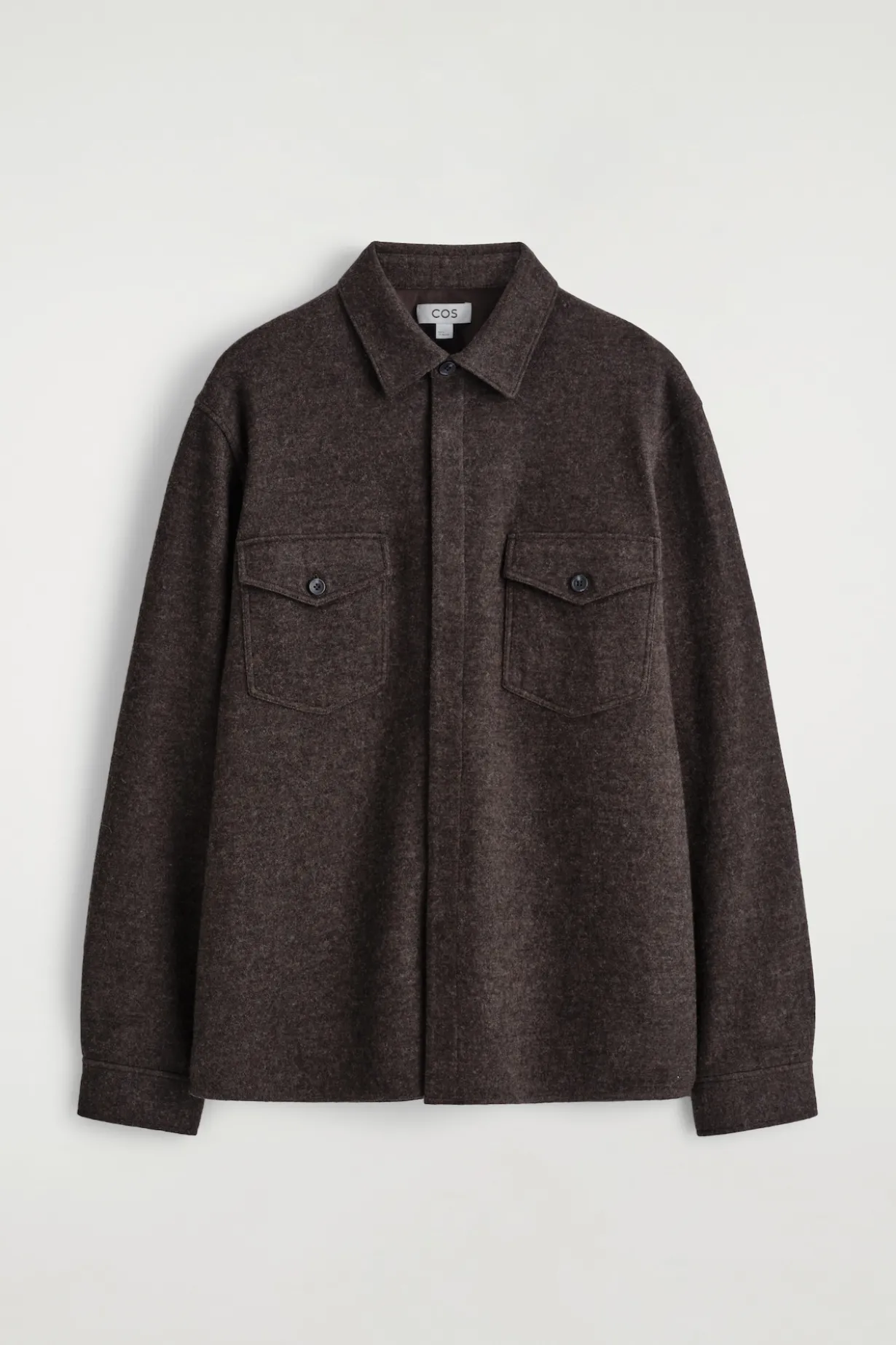 LOCKERE HEMDJACKE AUS GEKOCHTER WOLLE